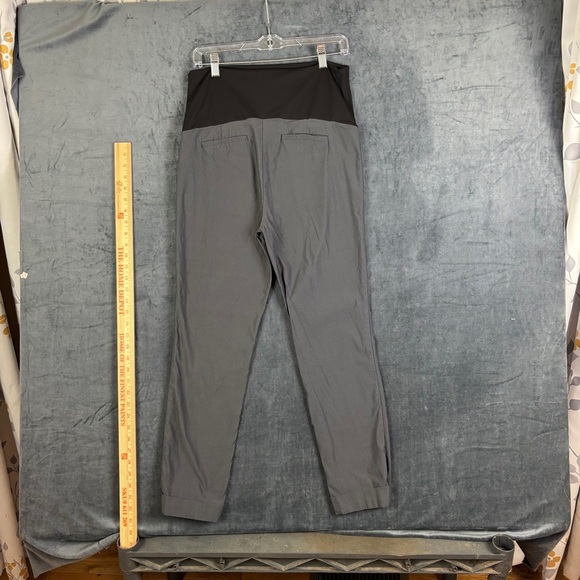 Tribal Women's Maternity Gray Dress Pants with wide Belly Band Sz 10 - Picture 2 of 11